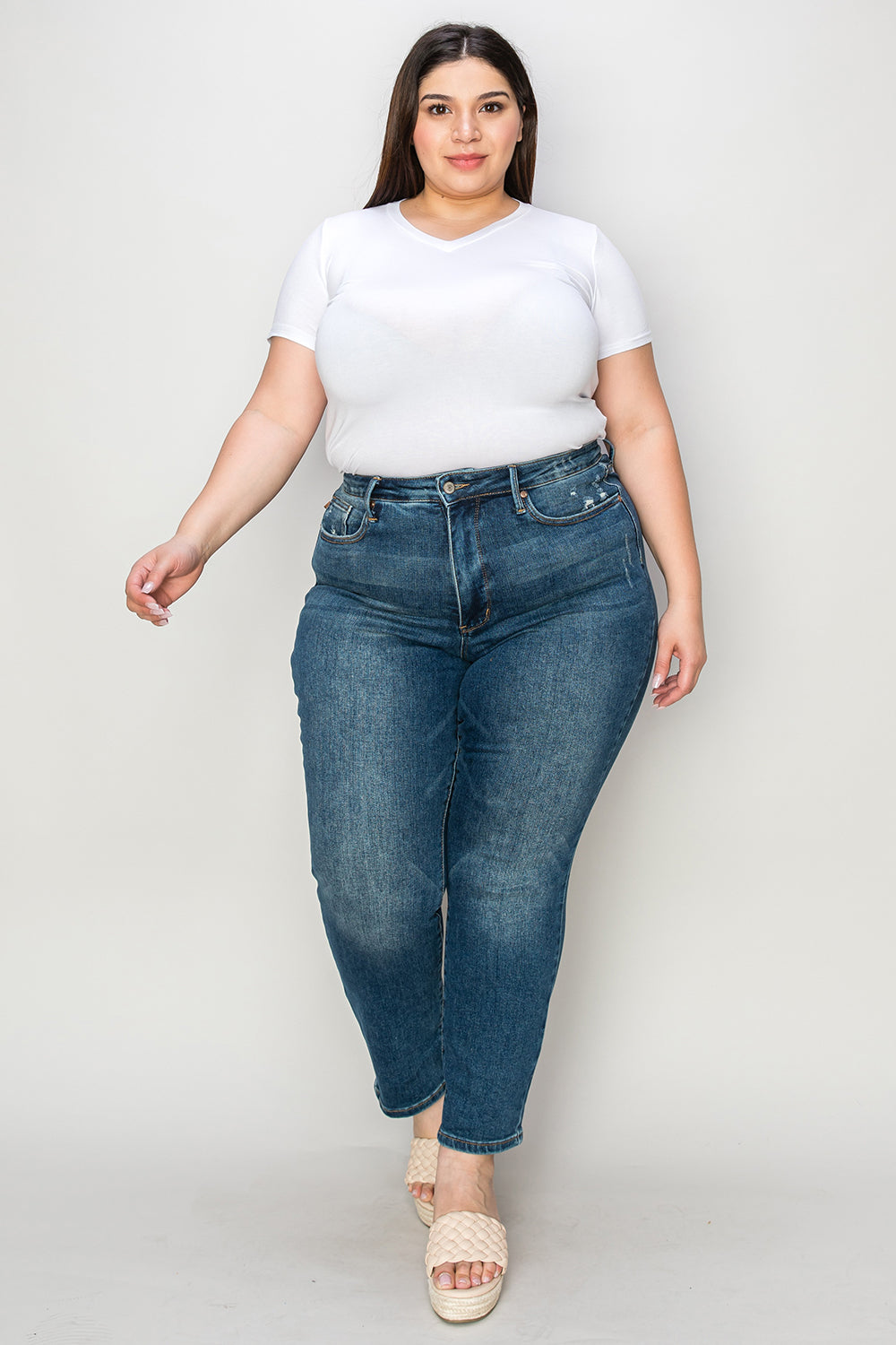 Judy Blue Fields + Fences Tummy Control Straight Leg Jeans (0-24W)