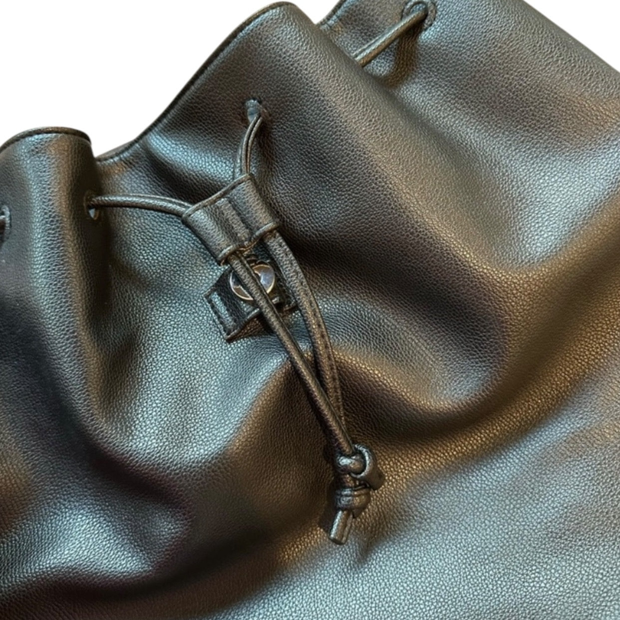 Victoria's Secret vegan leather drawstring backpack