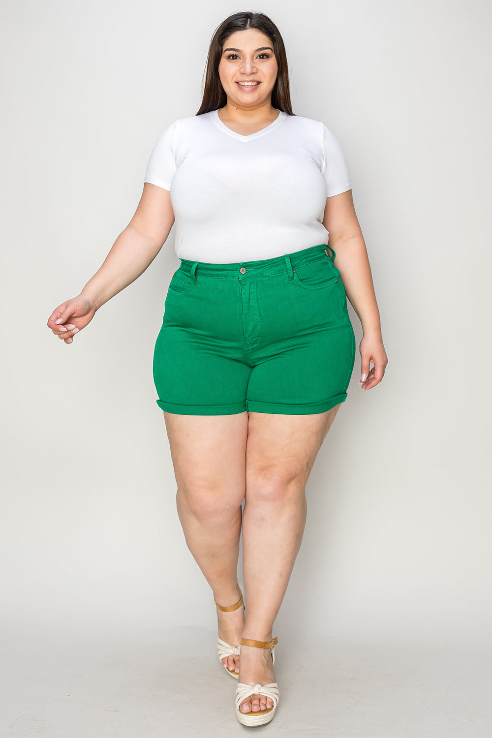 Judy Blue With You Around Tummy Control Shorts (S-3X)