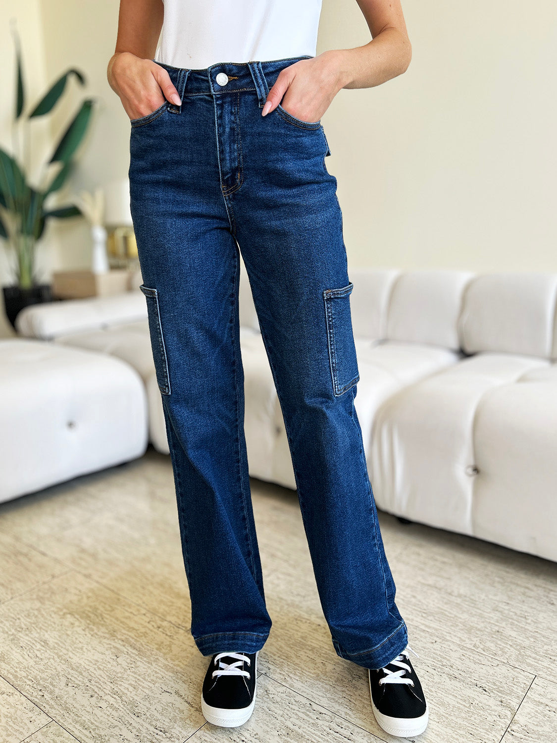 Judy Blue Boy Meets Girl Cargo Jeans (0-24W)