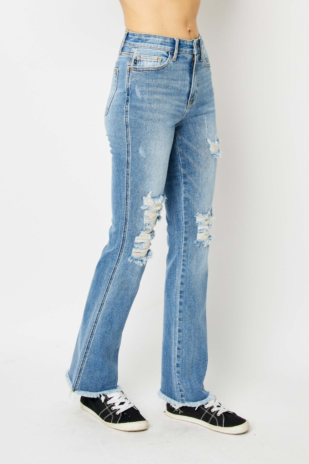 Judy Blue Boy Is Mine Distressed Bootcut Jeans (0-24W)