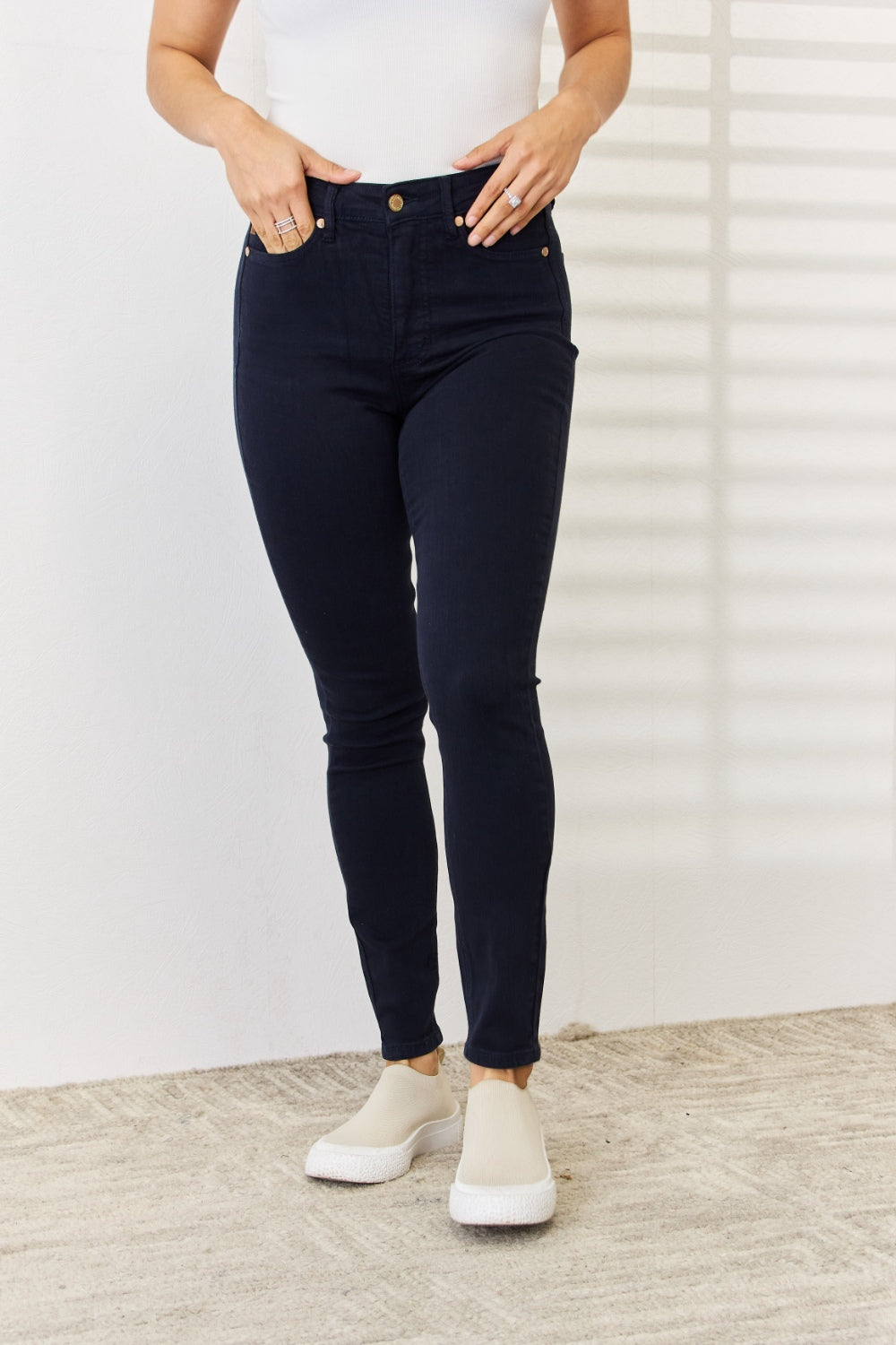 Judy Blue Northern Attitude Tummy Control Skinny Jeans (0-24W)