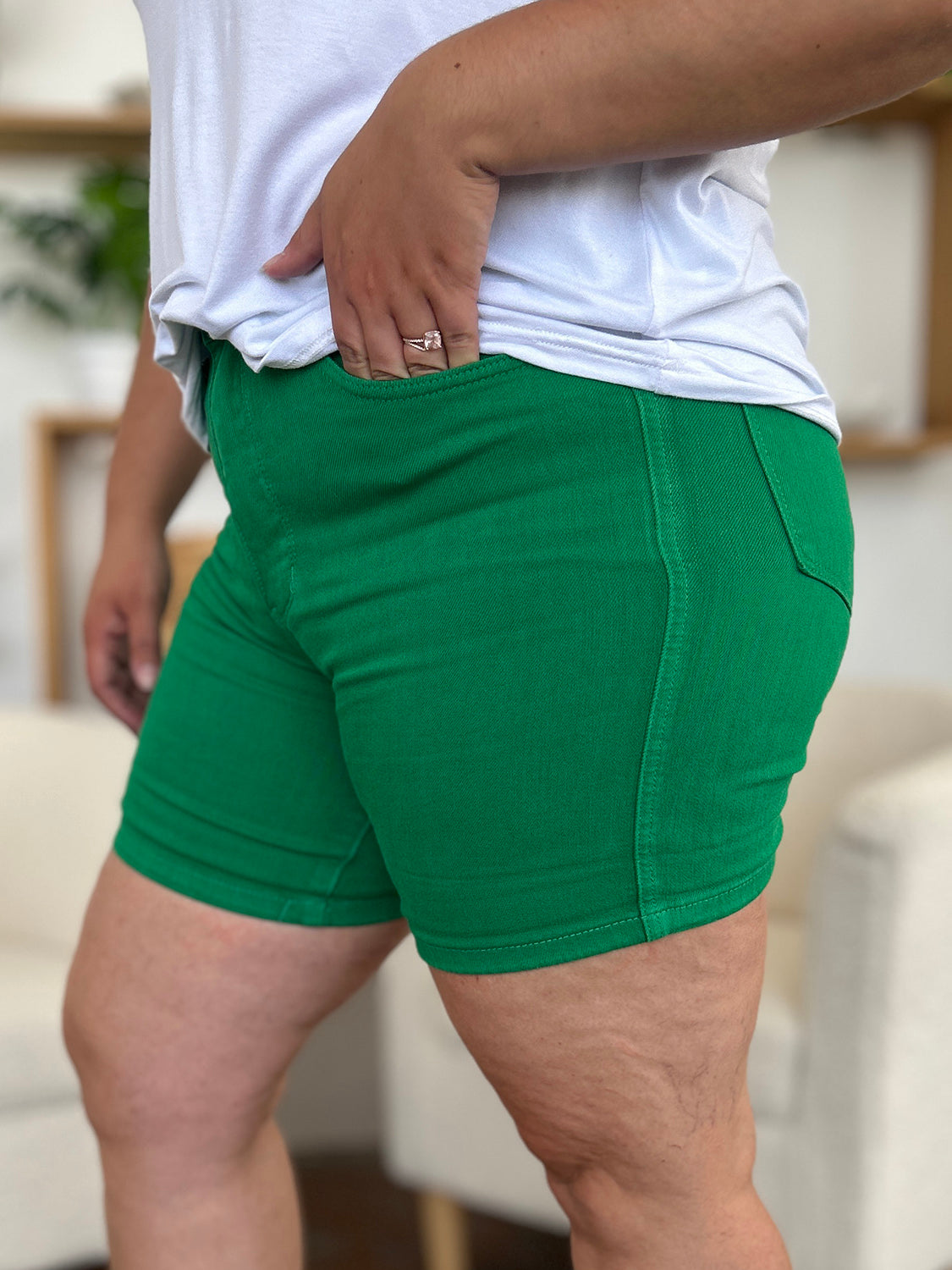 Judy Blue With You Around Tummy Control Shorts (S-3X)
