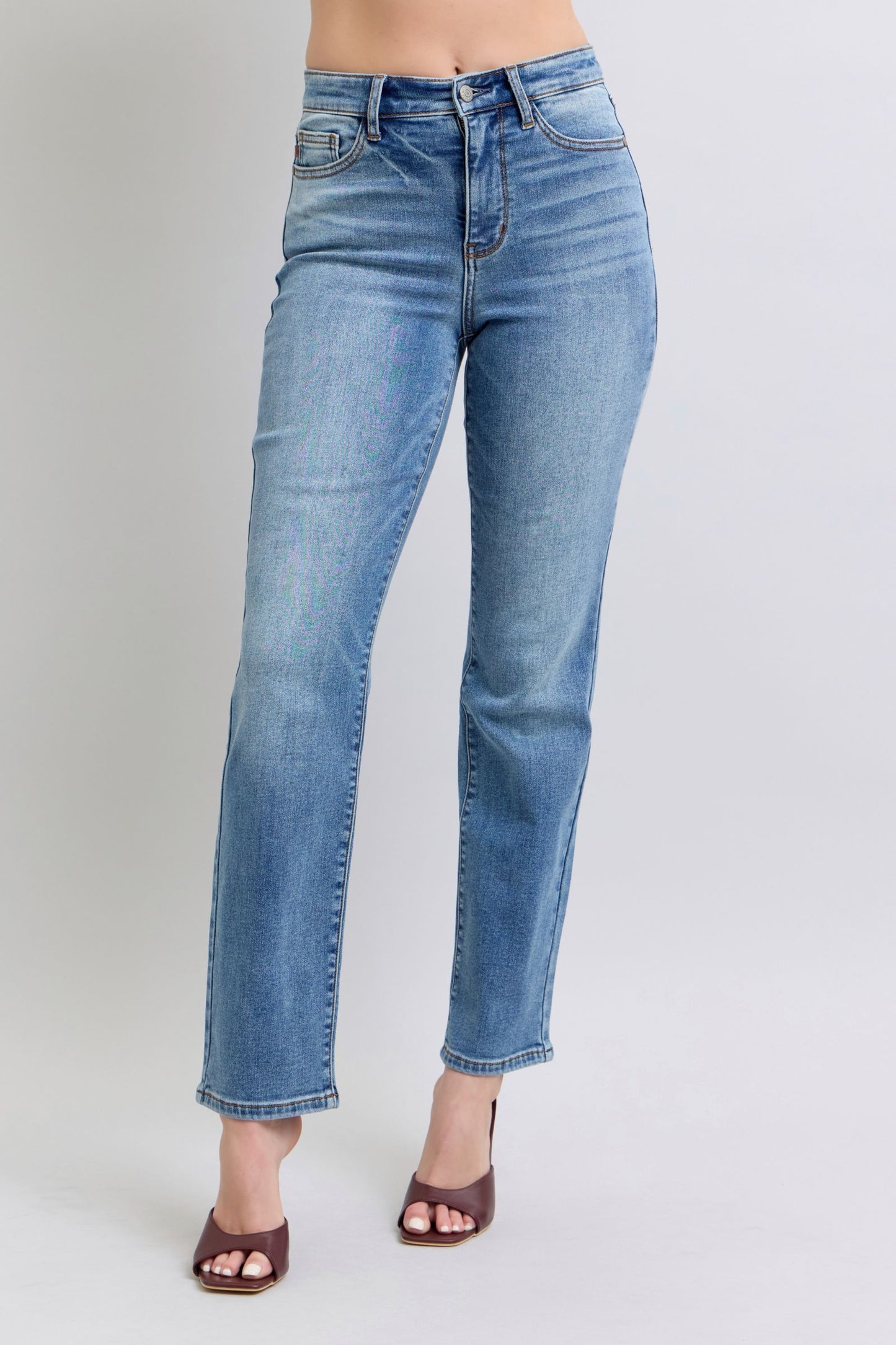 Judy Blue Go Getter Thermal Straight Leg Jeans (0-24W)