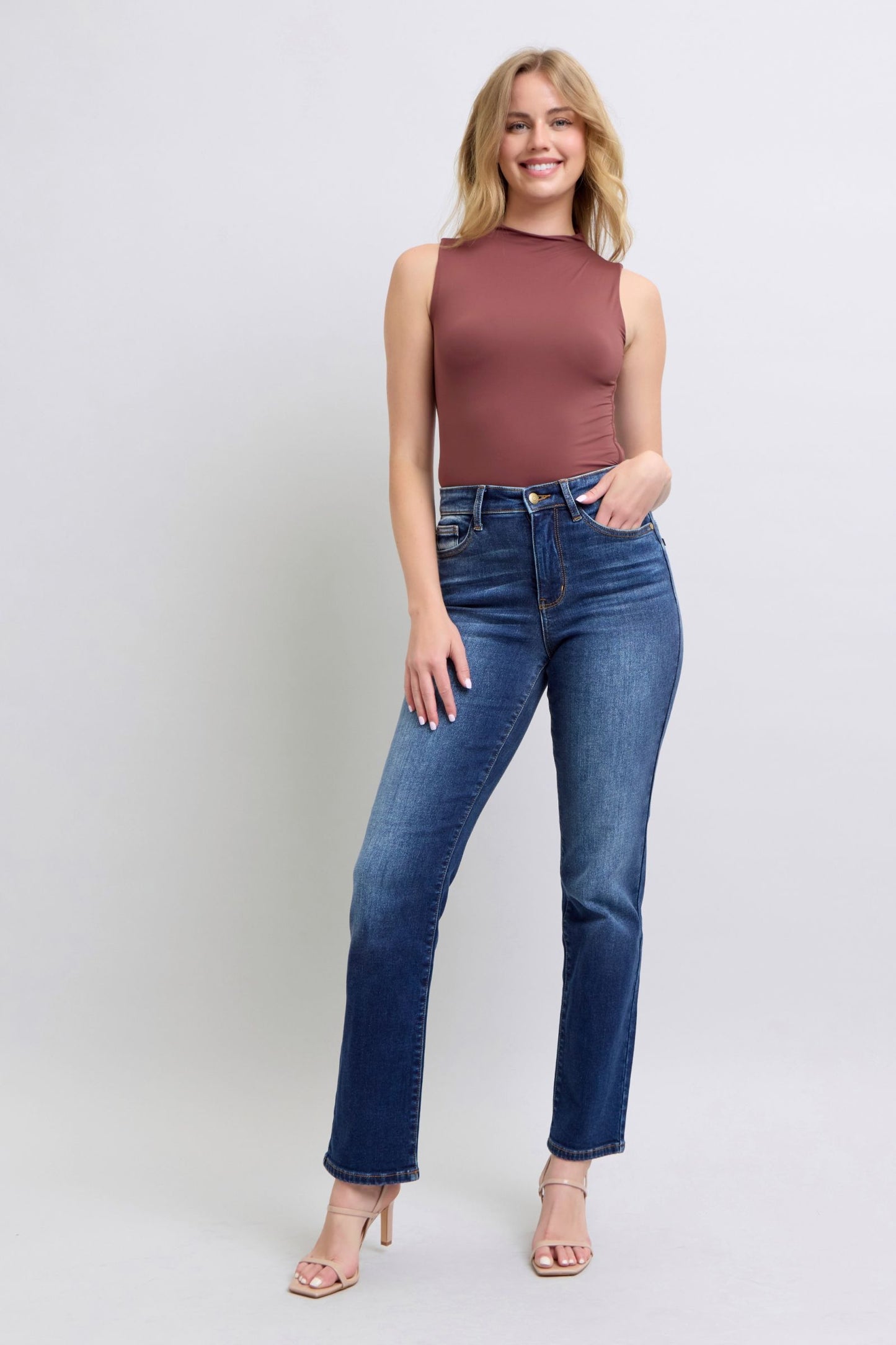 Judy Blue Back to December Straight Leg Jeans (0-24W)