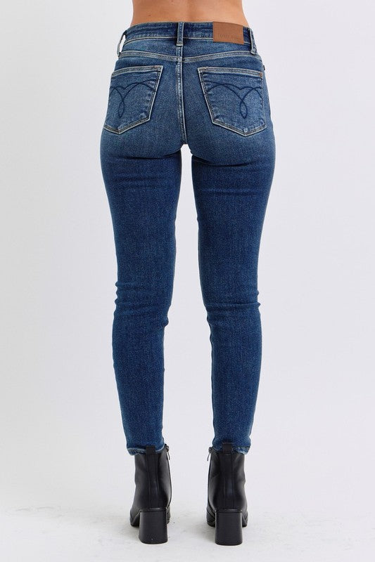 Judy Blue Not Like Us Thermal Skinny Jeans (0-24W)