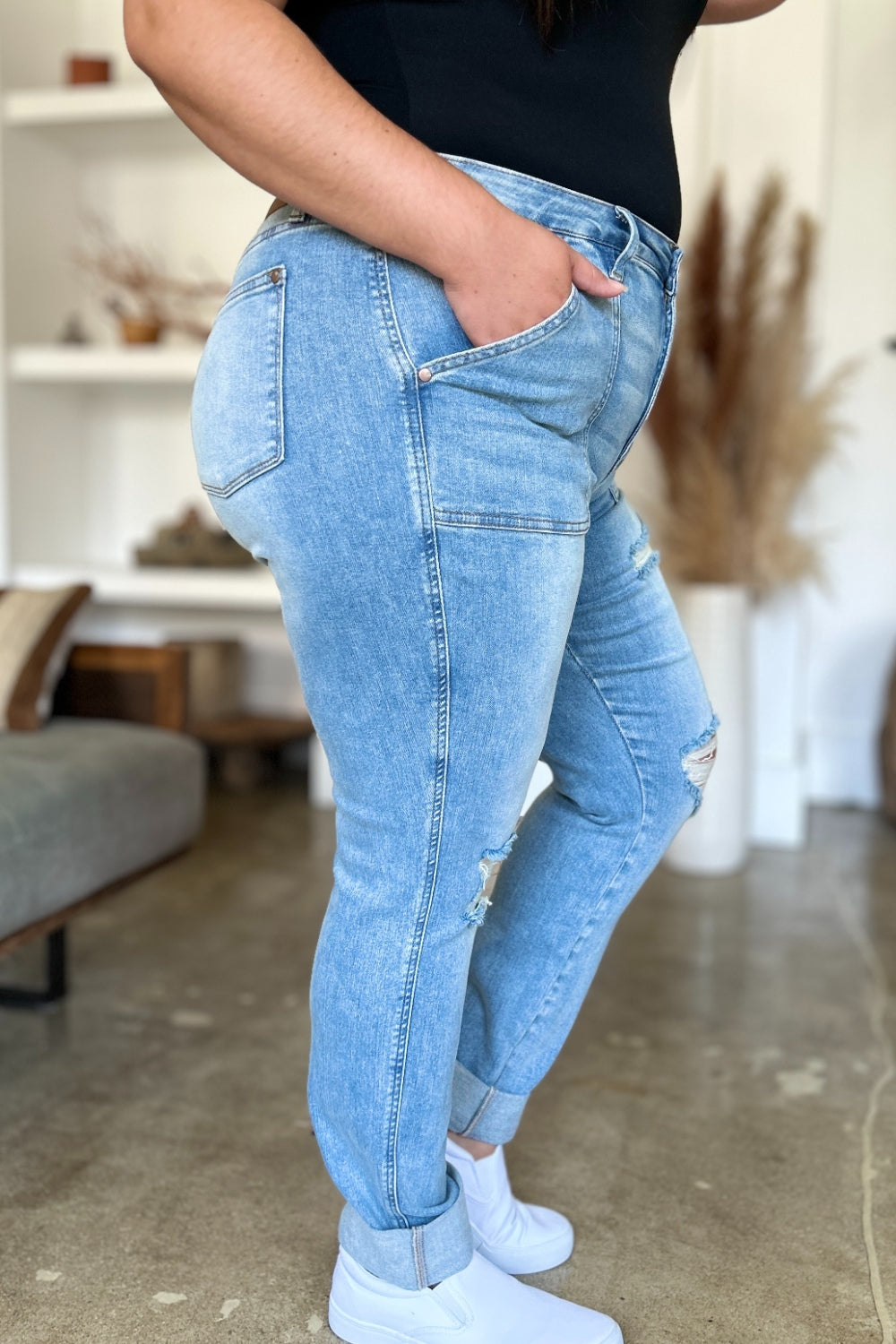 Judy Blue Hep Alien Boyfriend Jeans (0-24W)