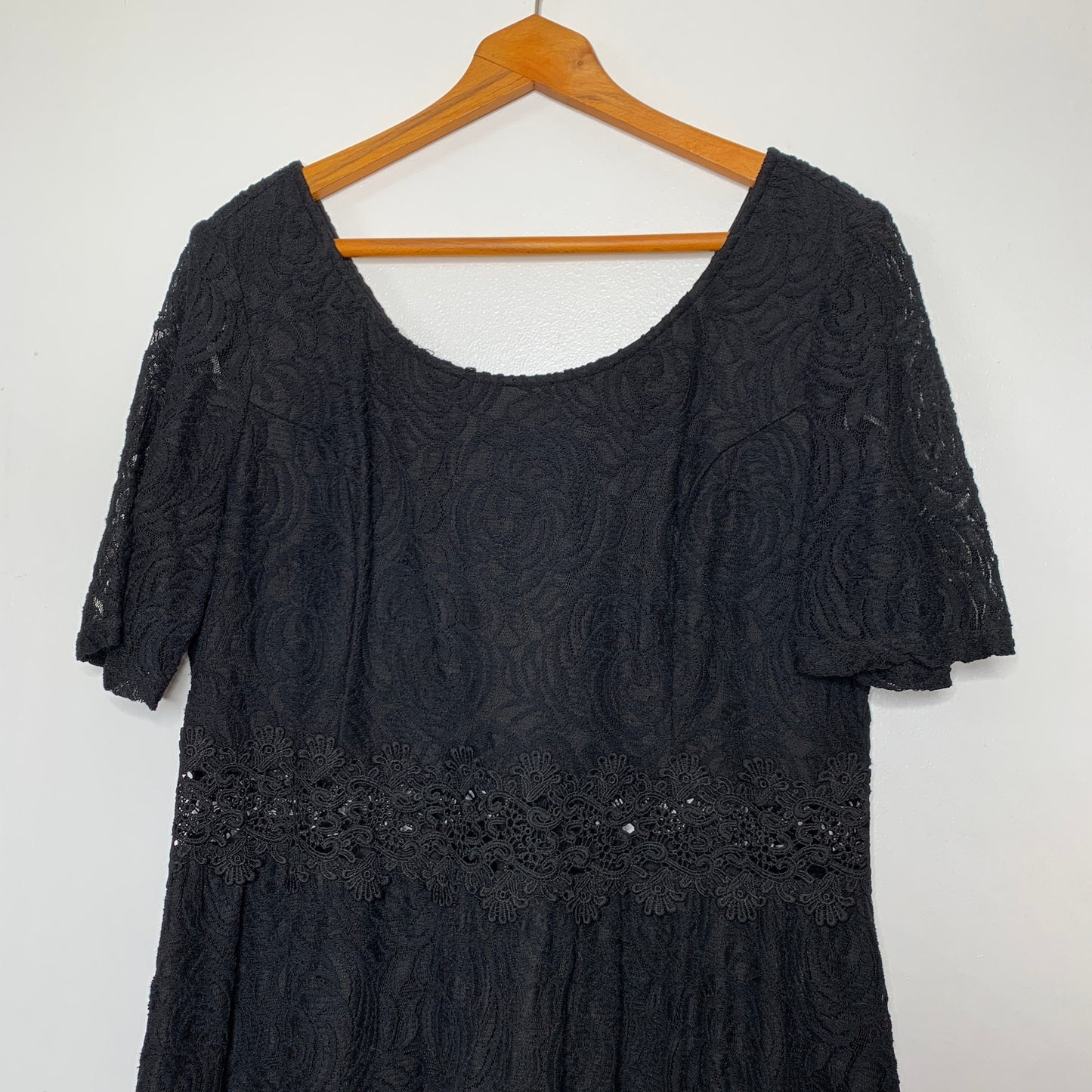 Xhilaration black lace short sleeve cocktail dress SZ XXL