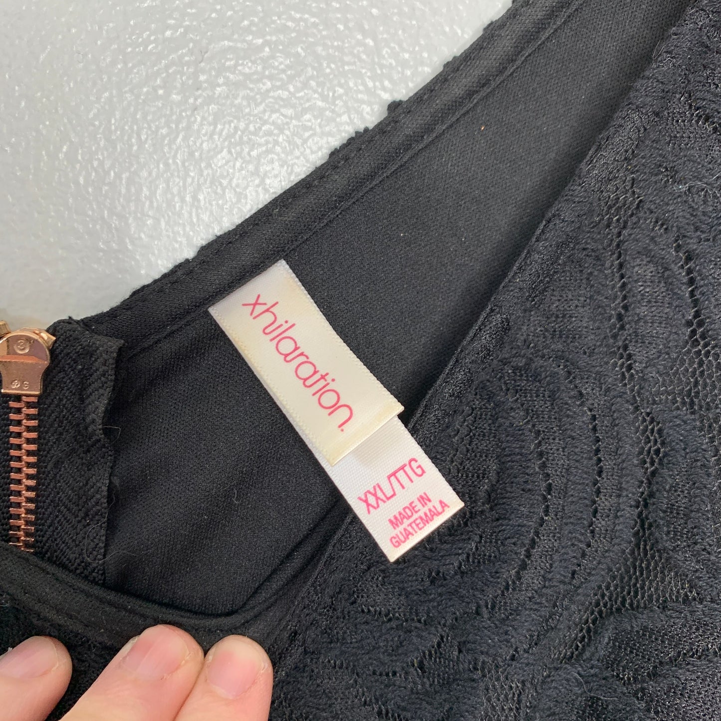 Xhilaration black lace short sleeve cocktail dress SZ XXL