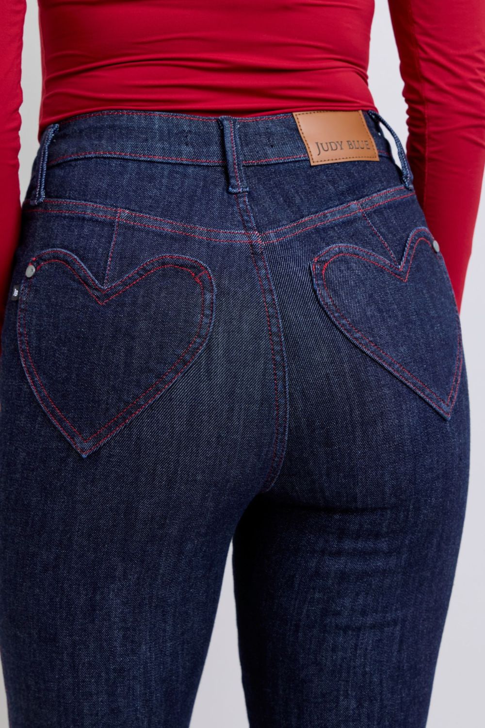 Judy Blue New Romantics Heart Shaped Pocket Skinny Jeans (0-24W)