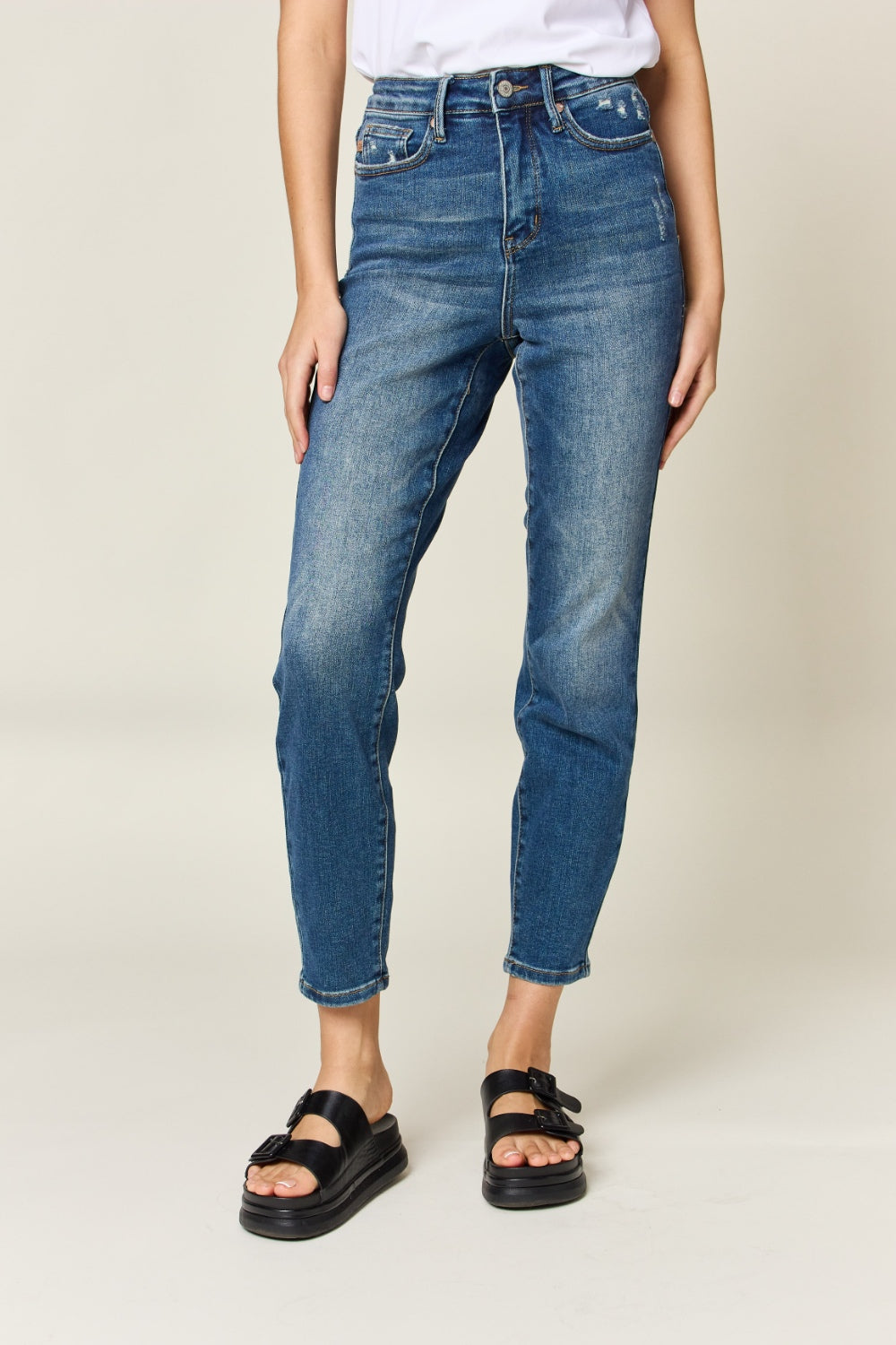Judy Blue Fields + Fences Tummy Control Straight Leg Jeans (0-24W)