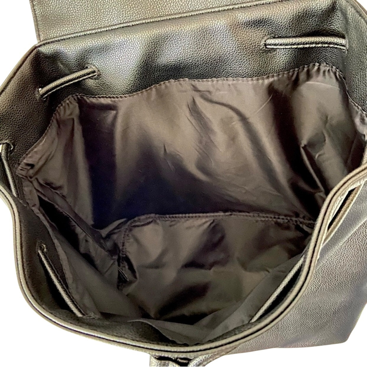 Victoria's Secret vegan leather drawstring backpack