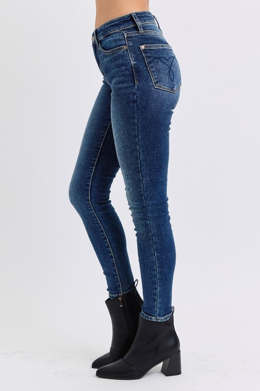 Judy Blue Not Like Us Thermal Skinny Jeans (0-24W)
