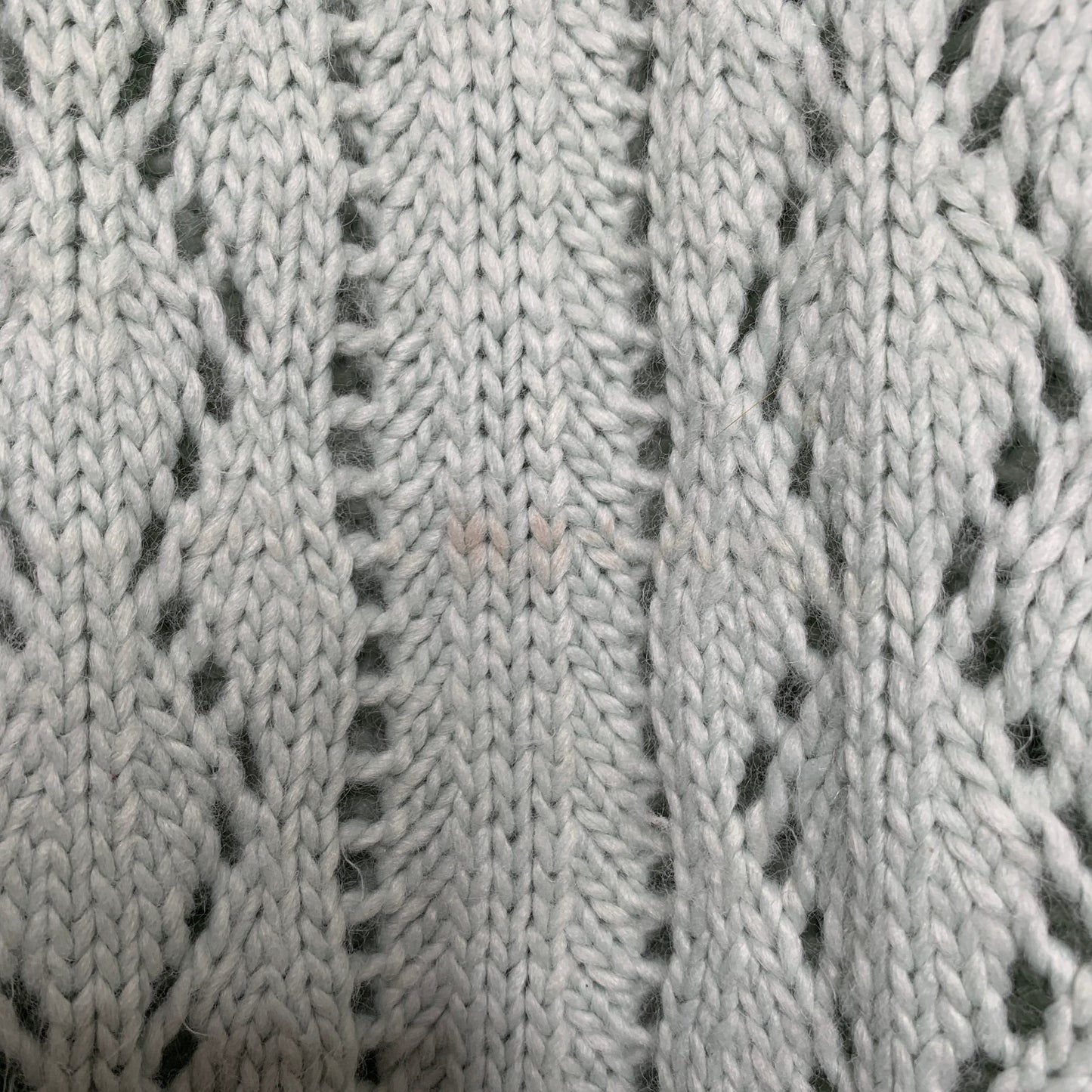 LOFT pastel green crochet knit scalloped sweater SZ XL