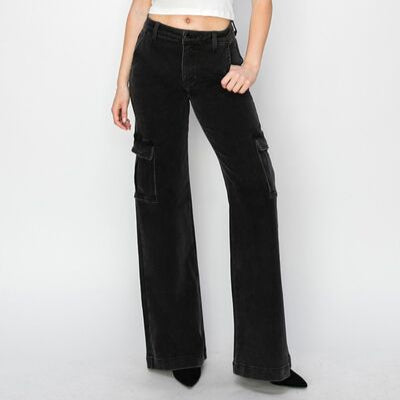 RISEN Giddyup Wide Leg Cargo Jeans (0-3X)
