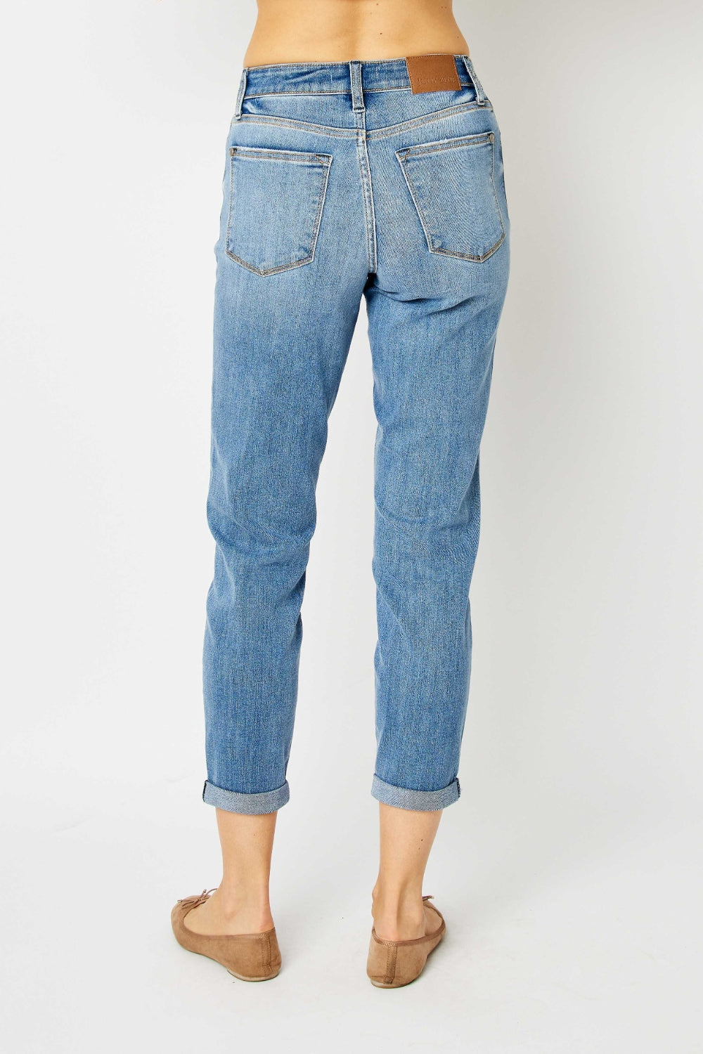 Judy Blue Bunny & Me Cuffed Straight Leg Jeans (0-24W)