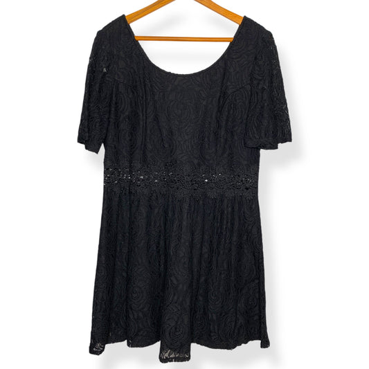Xhilaration black lace short sleeve cocktail dress SZ XXL
