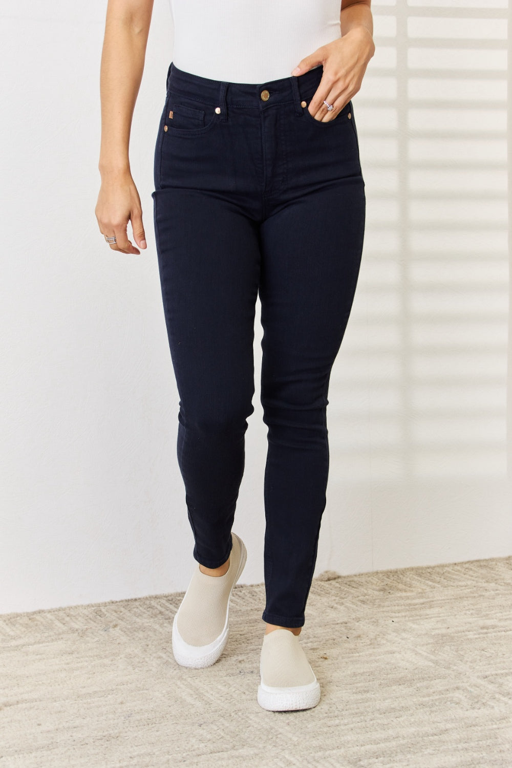 Judy Blue Northern Attitude Tummy Control Skinny Jeans (0-24W)