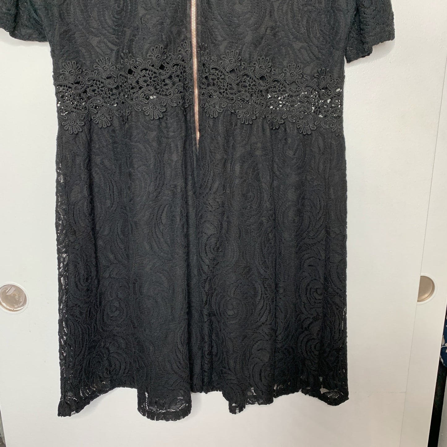 Xhilaration black lace short sleeve cocktail dress SZ XXL