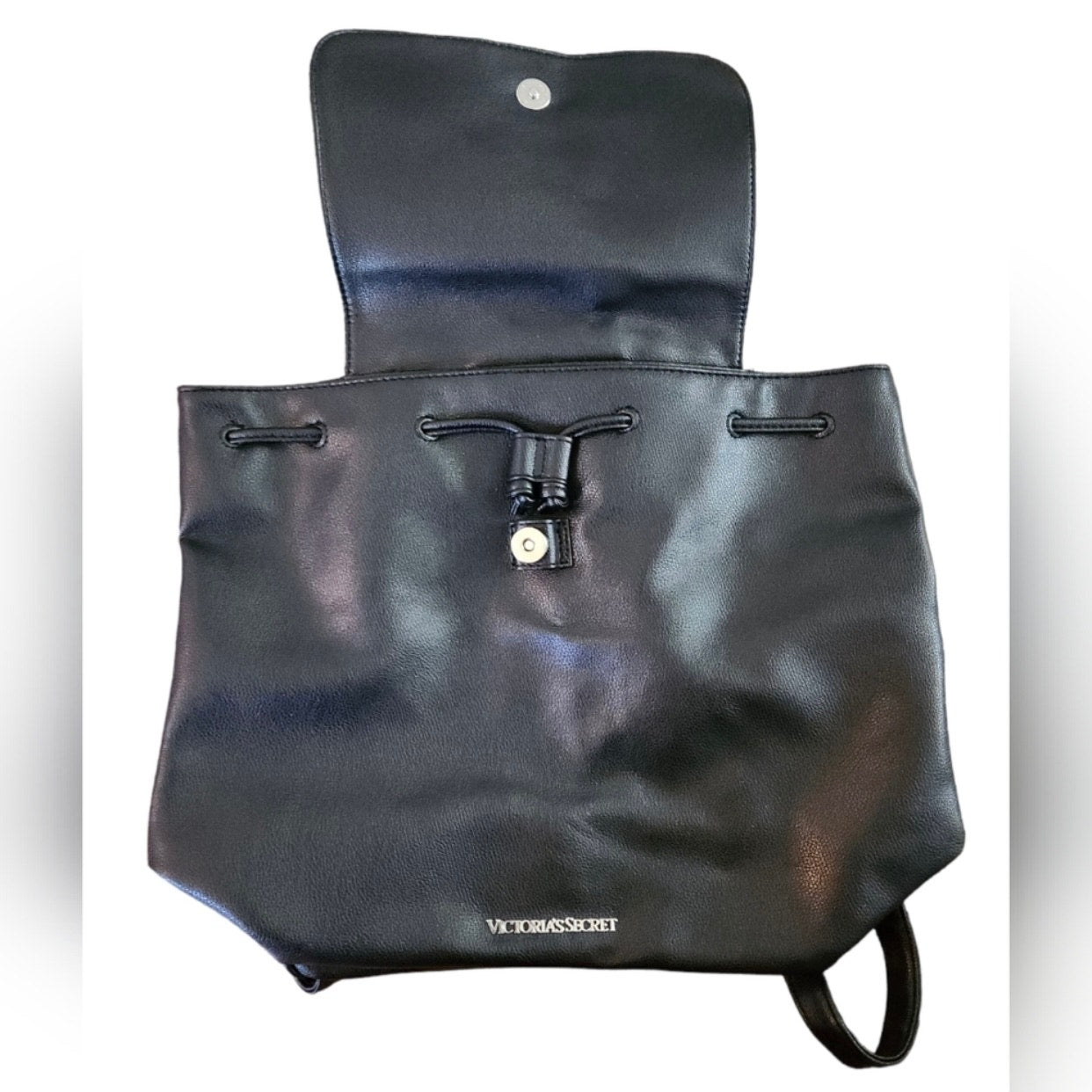Victoria's Secret vegan leather drawstring backpack