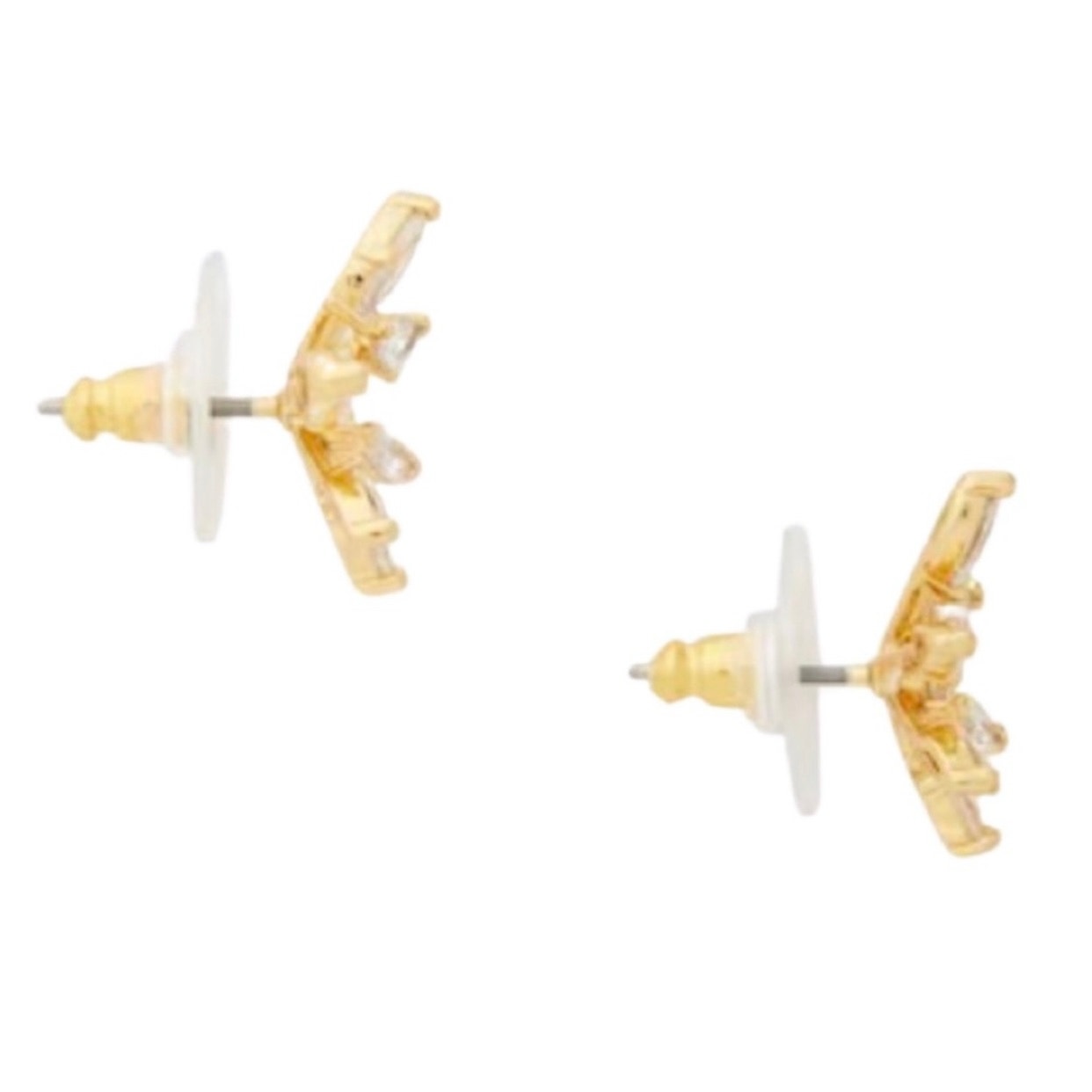 Kate Spade Snow Day Cubic Zirconia Gold Snowflake Stud Earrings