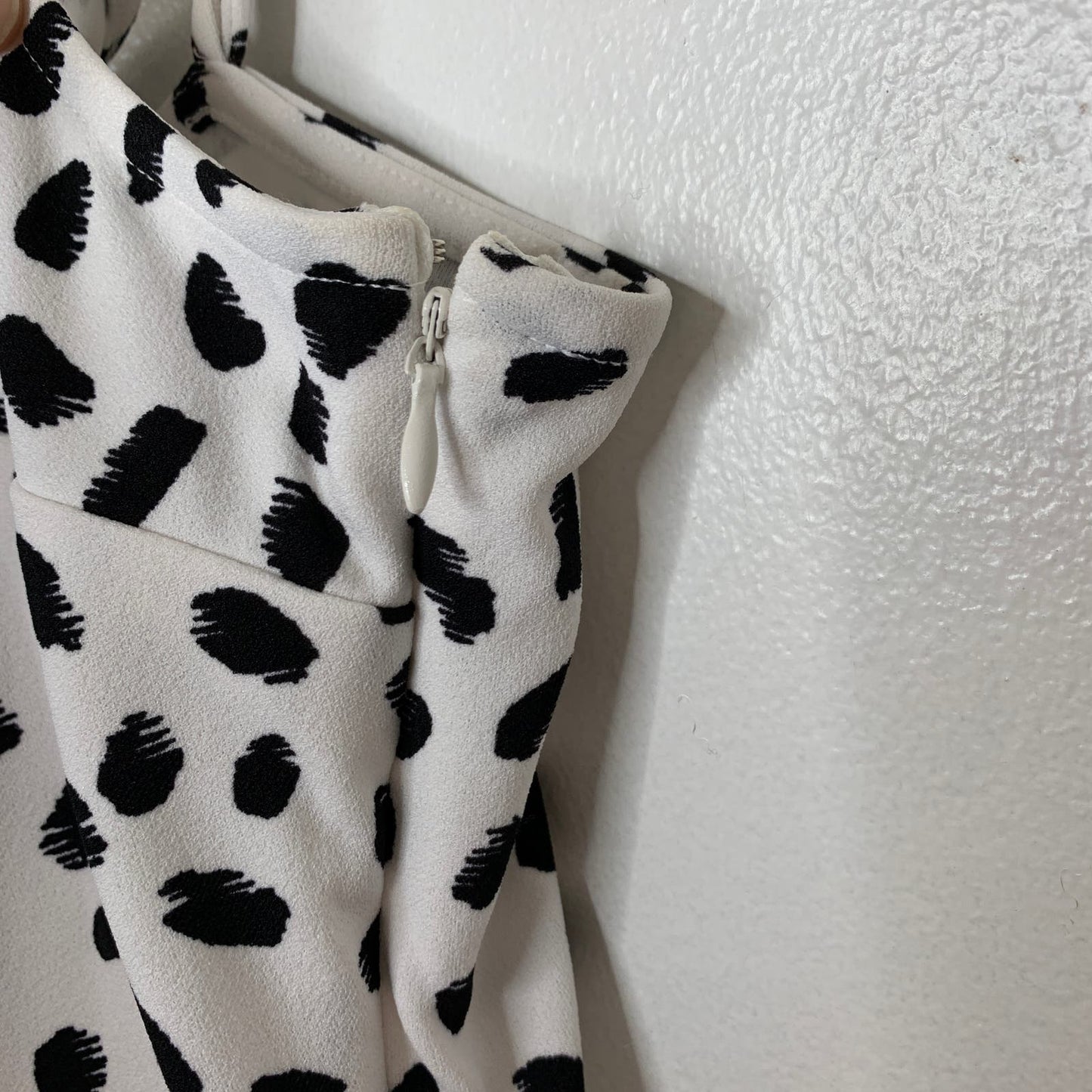 Bar III Camila dalmatian print ruffled mini dress SZ S