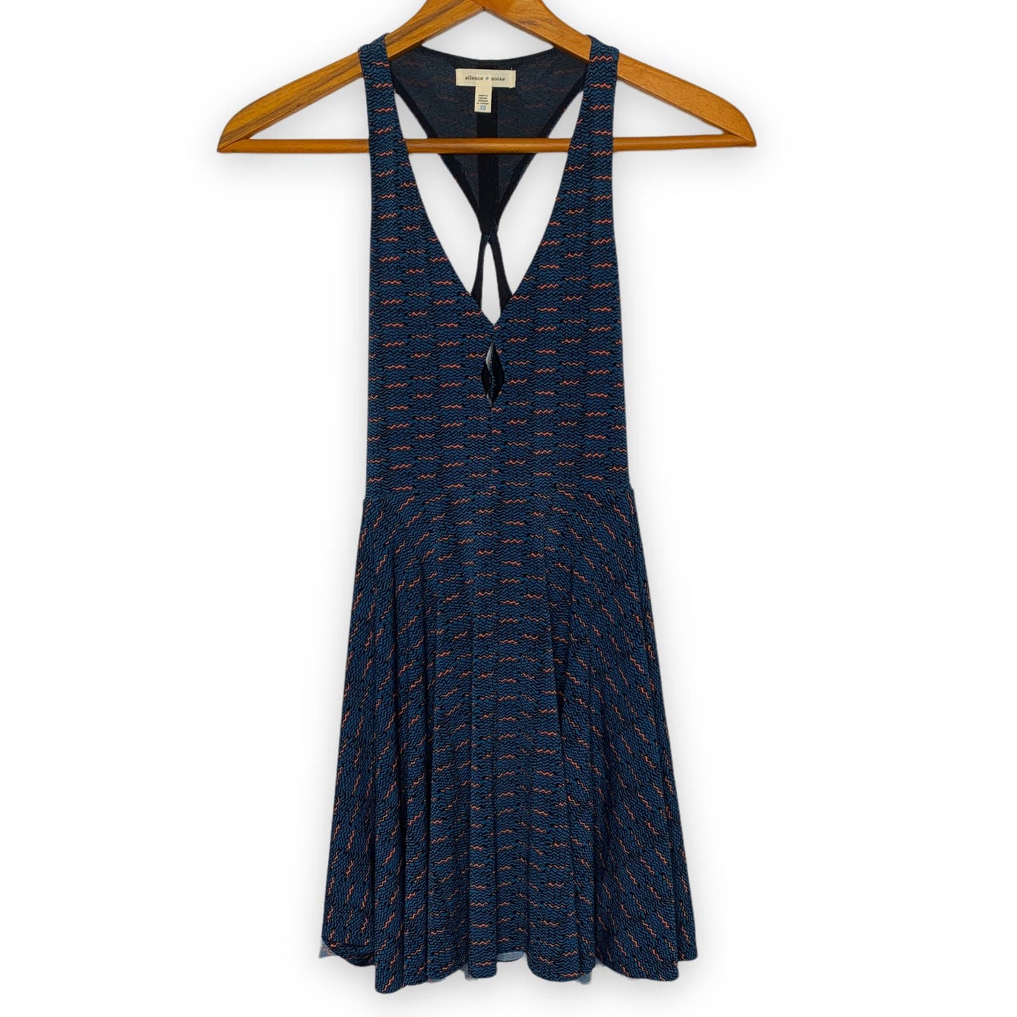 Urban Outfitters Silence + Noise abstract print cutout skater dress SZ XS