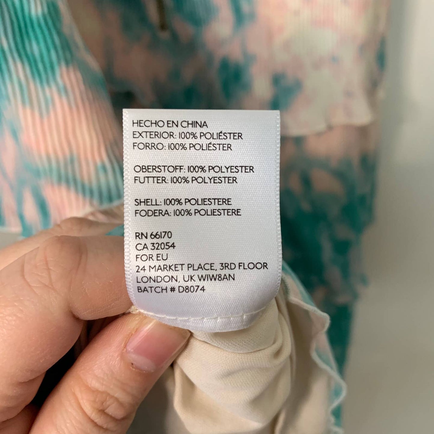 Urban Outfitters Pins & Needles tie dye ruffled strapless dress SZ L