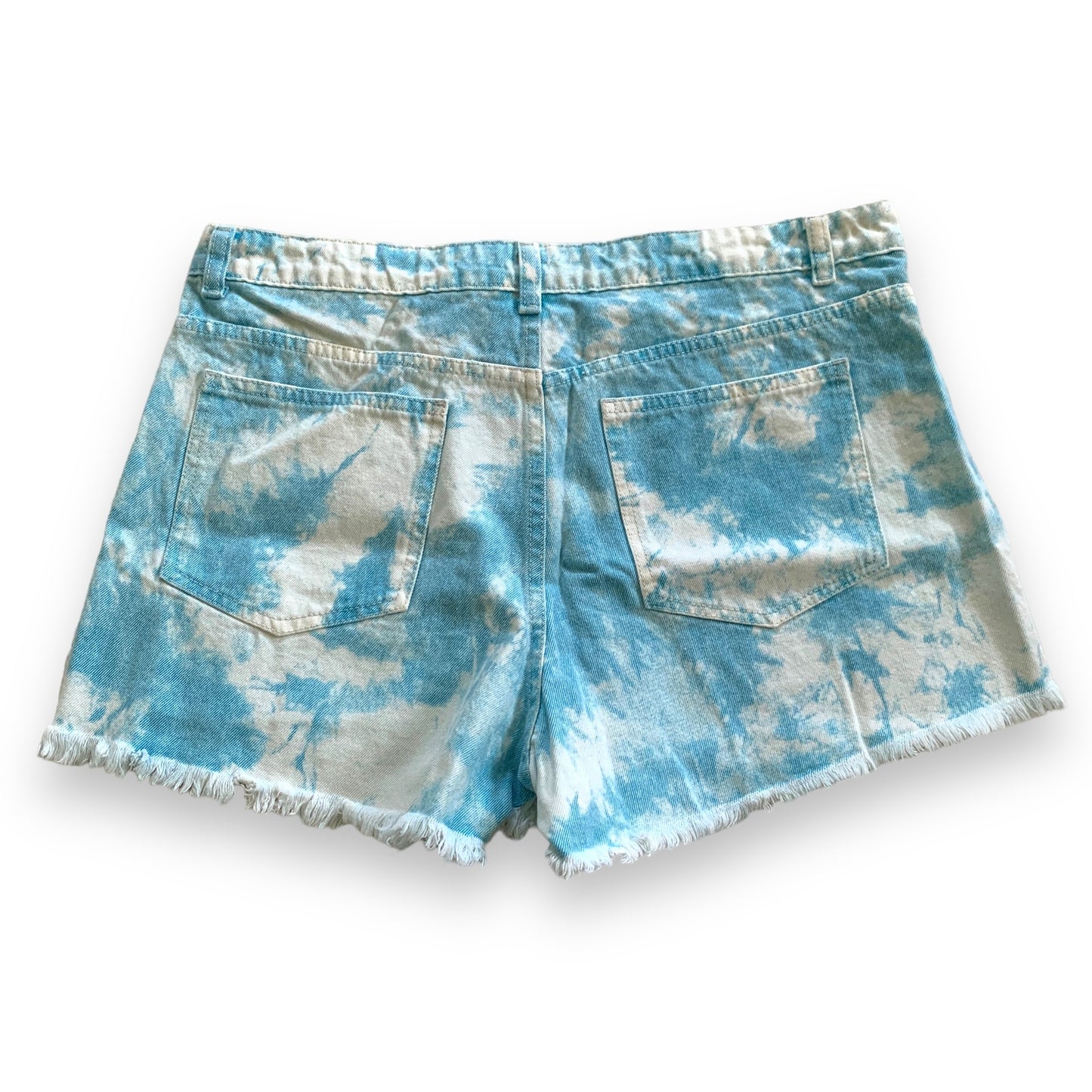 SHEIN tie dye cut off denim shorts SZ L