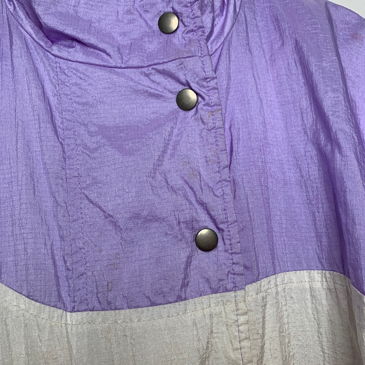 Vintage 80s Northwest Passage women's purple white windbreaker jacket SZ L