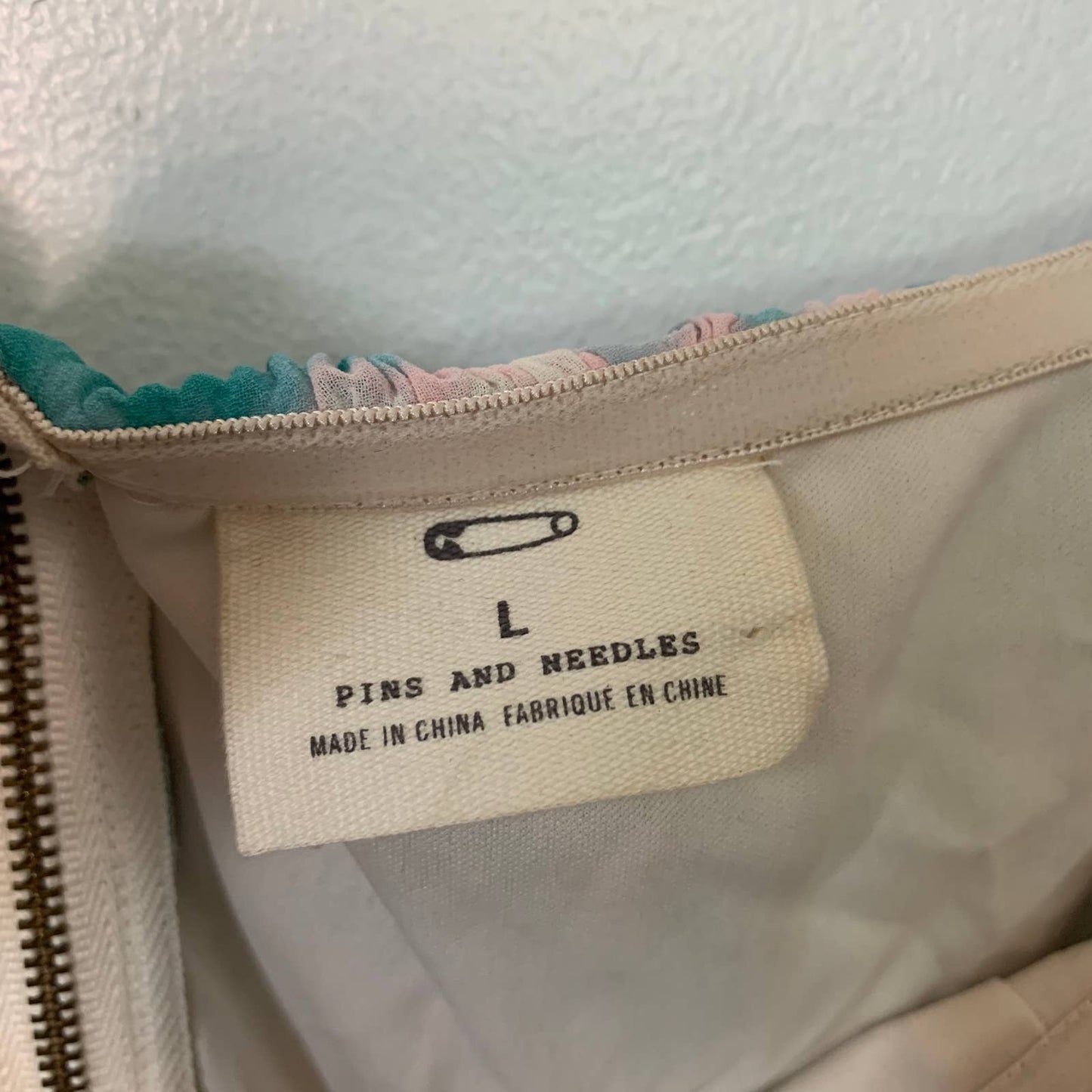 Urban Outfitters Pins & Needles tie dye ruffled strapless dress SZ L