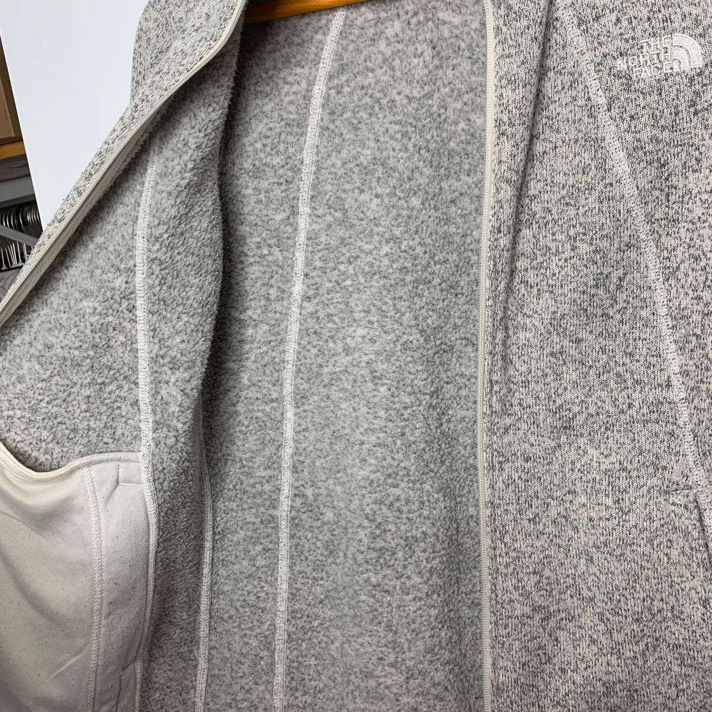 The North Face Crescent full zip sweater fleece jacket SZ S