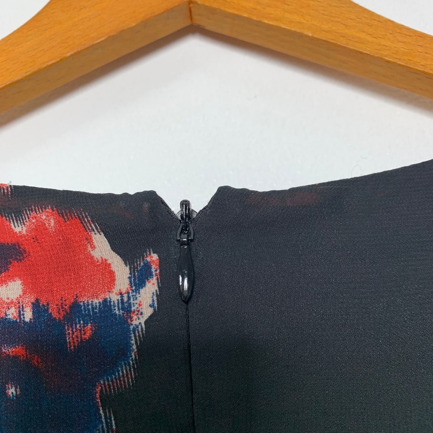 Betsey Johnson Bambi black floral print flare sleeve ruffle dress SZ 6