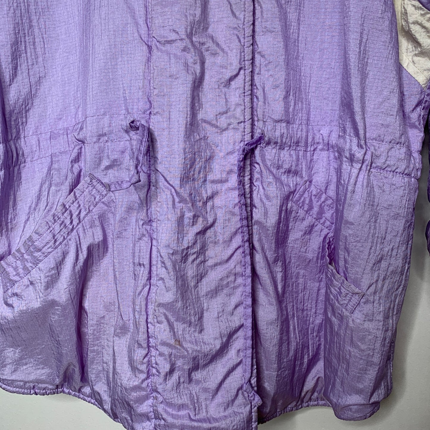 Vintage 80s Northwest Passage women's purple white windbreaker jacket SZ L