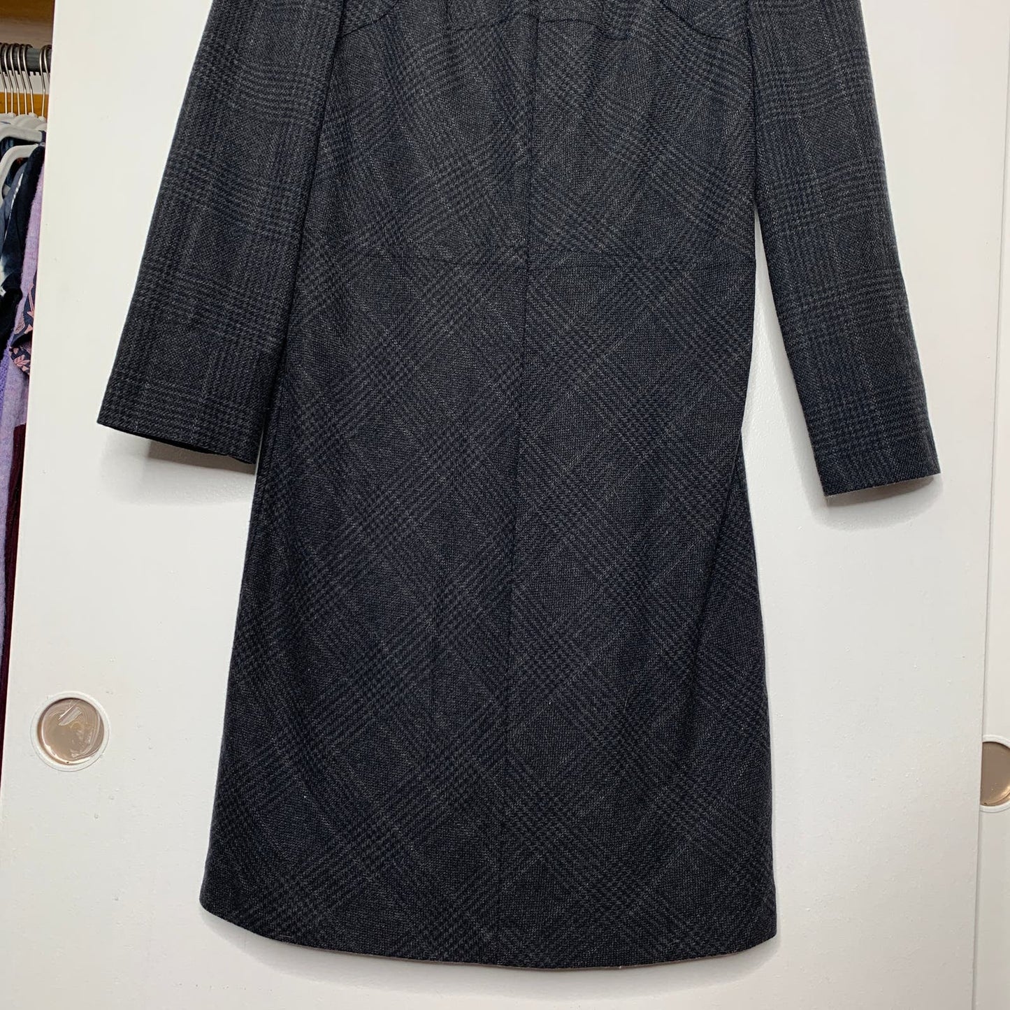 See by Chloe sawtooth plaid wool sheath dress SZ 6