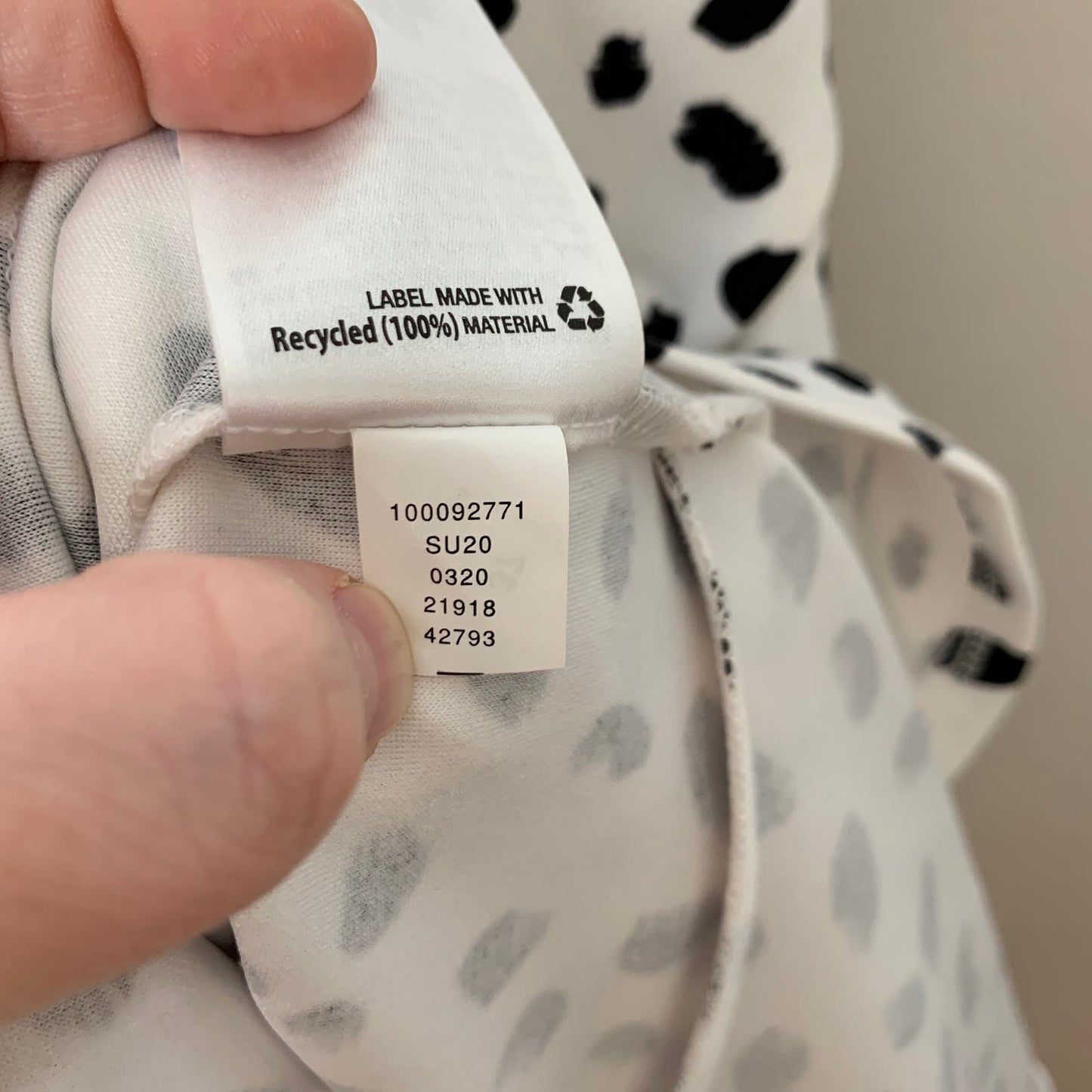 Bar III Camila dalmatian print ruffled mini dress SZ S