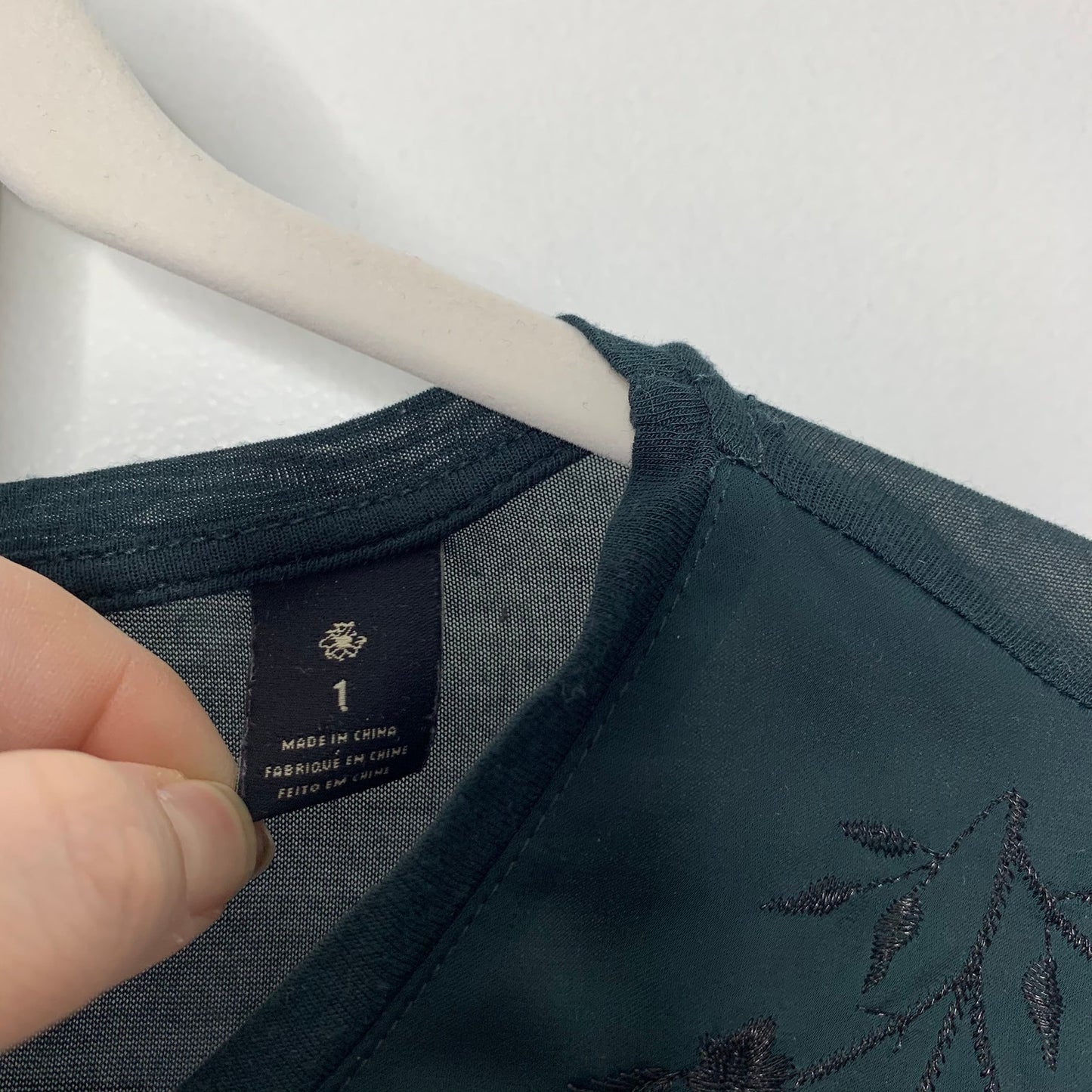 Scotch & Soda Maison Scotch Boudoir embroidered top SZ 1 / Small