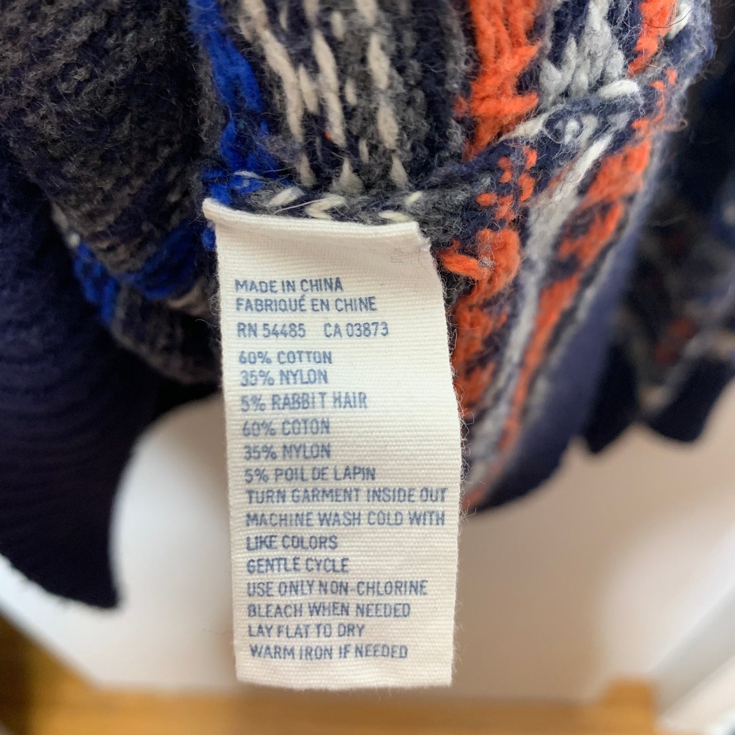 American Eagle fairisle angora rabbit hair chunky knit sweater SZ XL