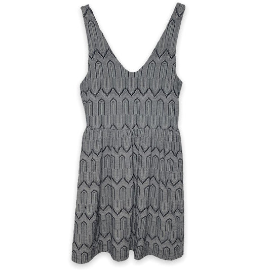 Lucky Brand geometric print embroidered cocktail dress SZ S