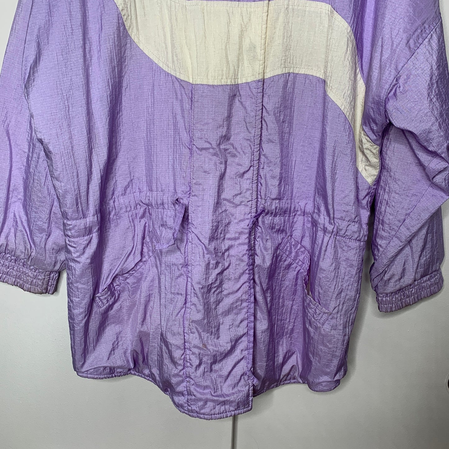 Vintage 80s Northwest Passage women's purple white windbreaker jacket SZ L