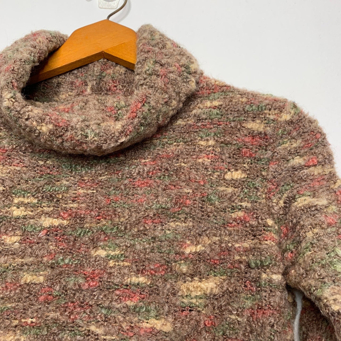 Talbots vintage chunky knit wool mohair turtleneck sweater SZ S