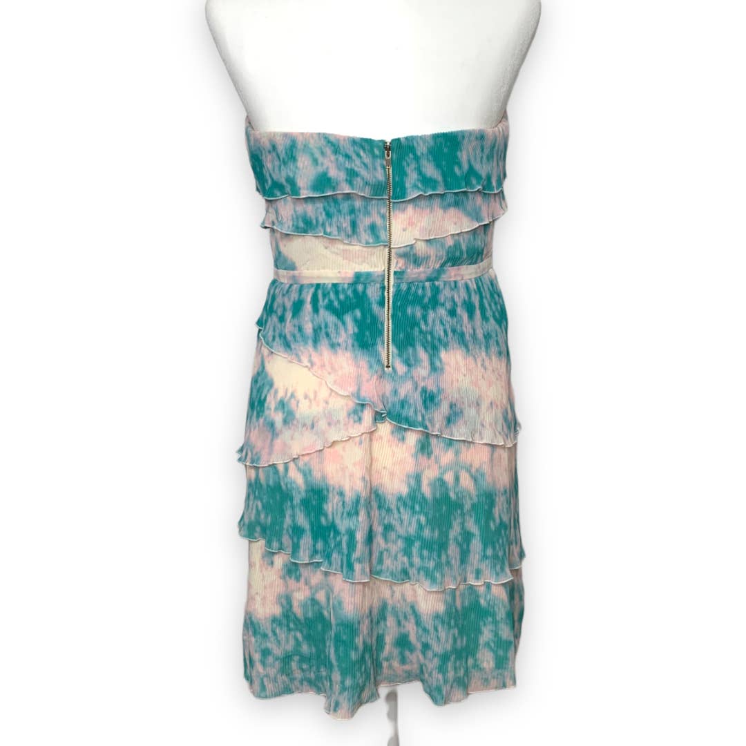 Urban Outfitters Pins & Needles tie dye ruffled strapless dress SZ L