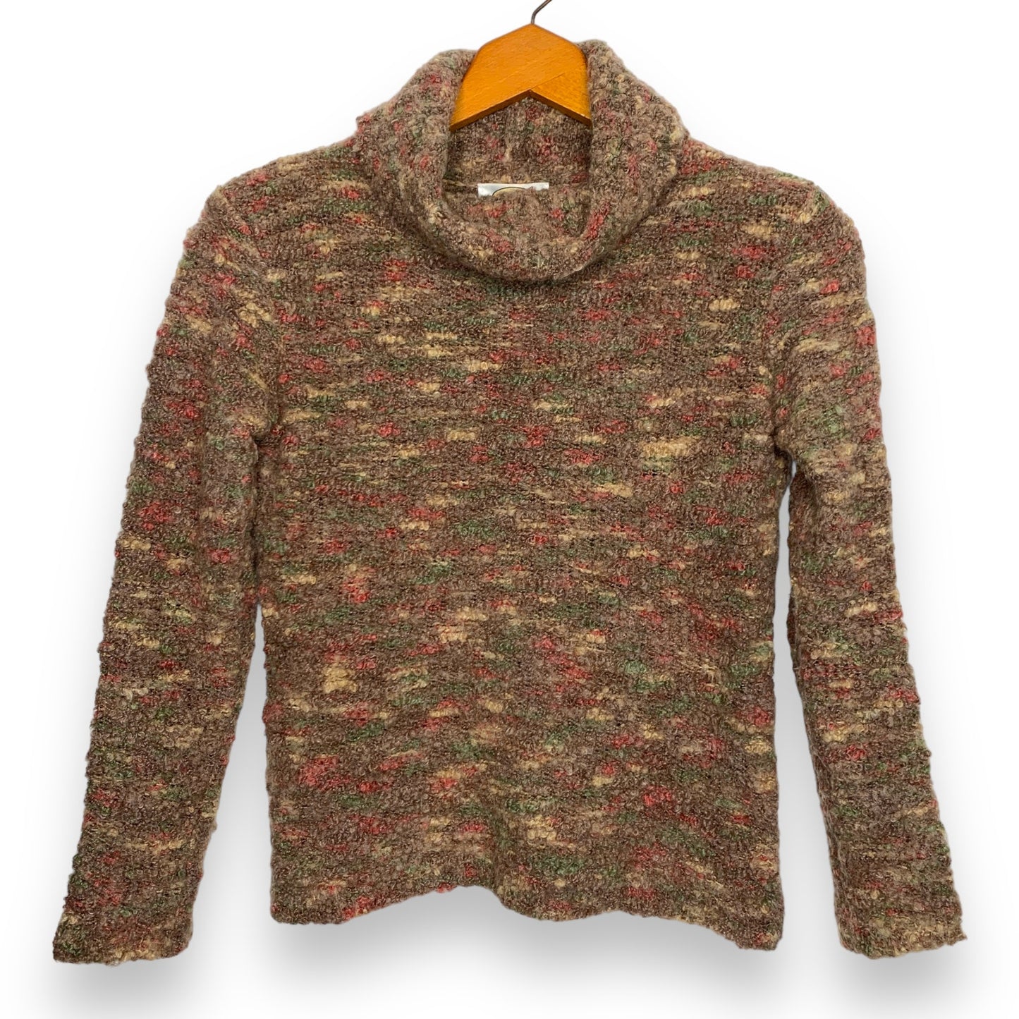 Talbots vintage chunky knit wool mohair turtleneck sweater SZ S