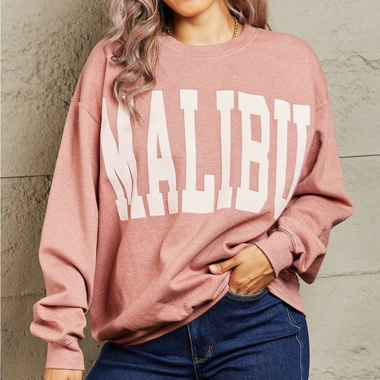 NWOT Malibu Oversized Crewneck Sweatshirt SZ L/XL