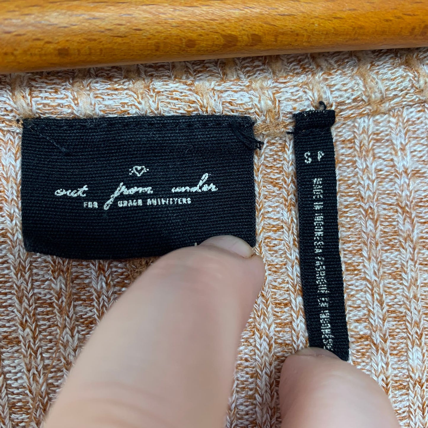 Urban Outfitters Out From Under rust ribbed knit cardigan SZ S