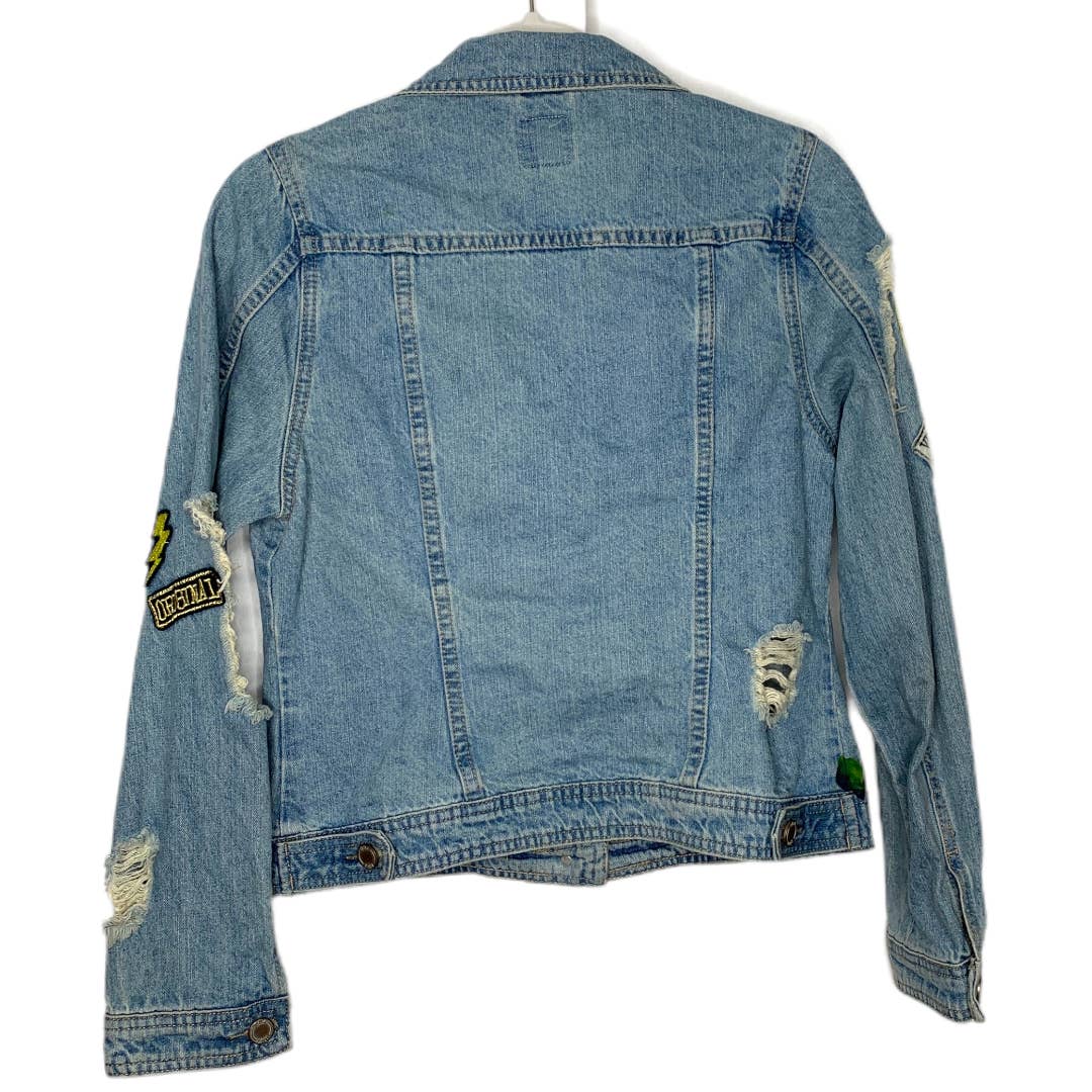Boom Boom Jeans Y2K style distressed denim jean jacket SZ M