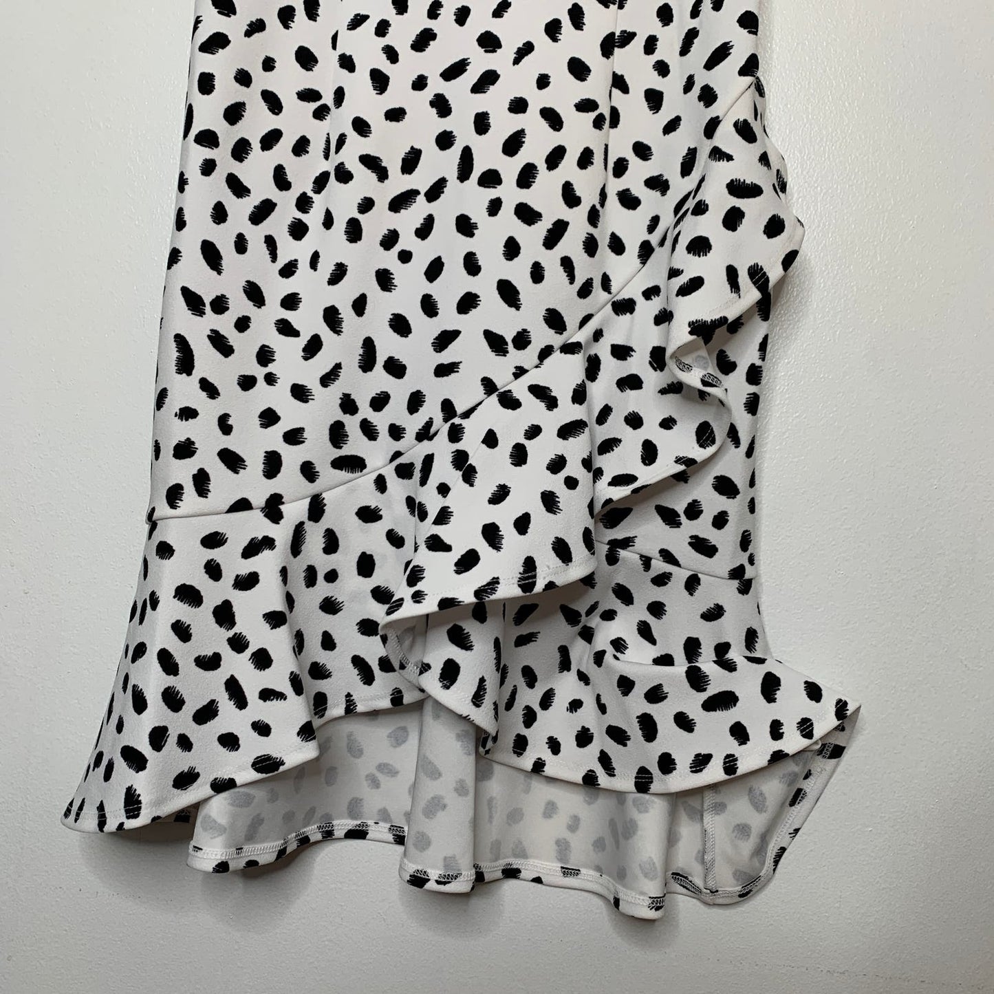 Bar III Camila dalmatian print ruffled mini dress SZ S
