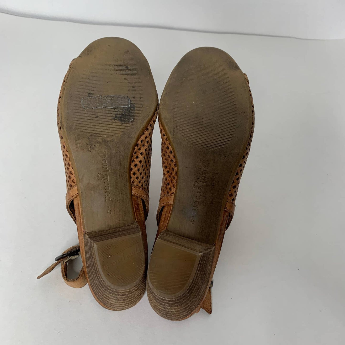 Paul Green Lois perforated leather slingback sandal SZ 6.5