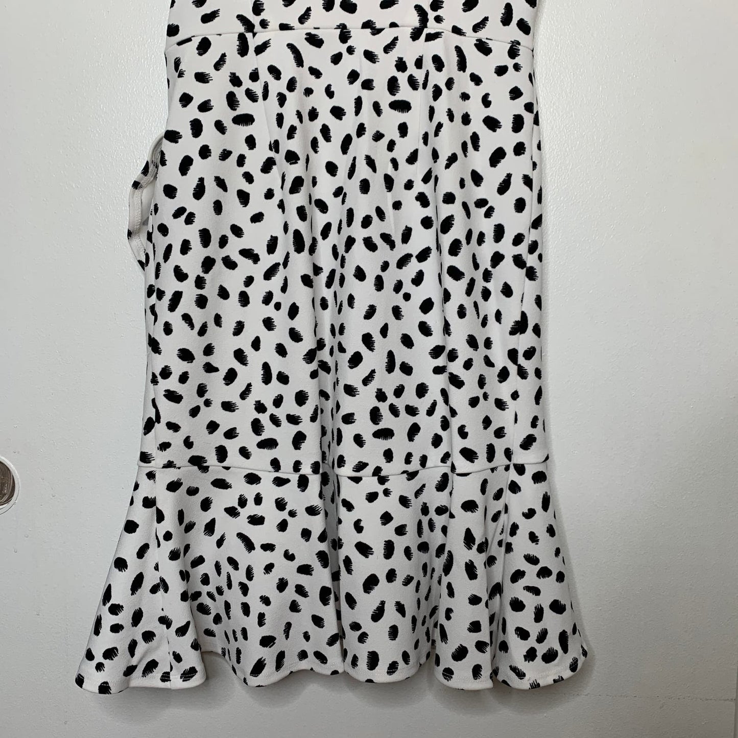 Bar III Camila dalmatian print ruffled mini dress SZ S