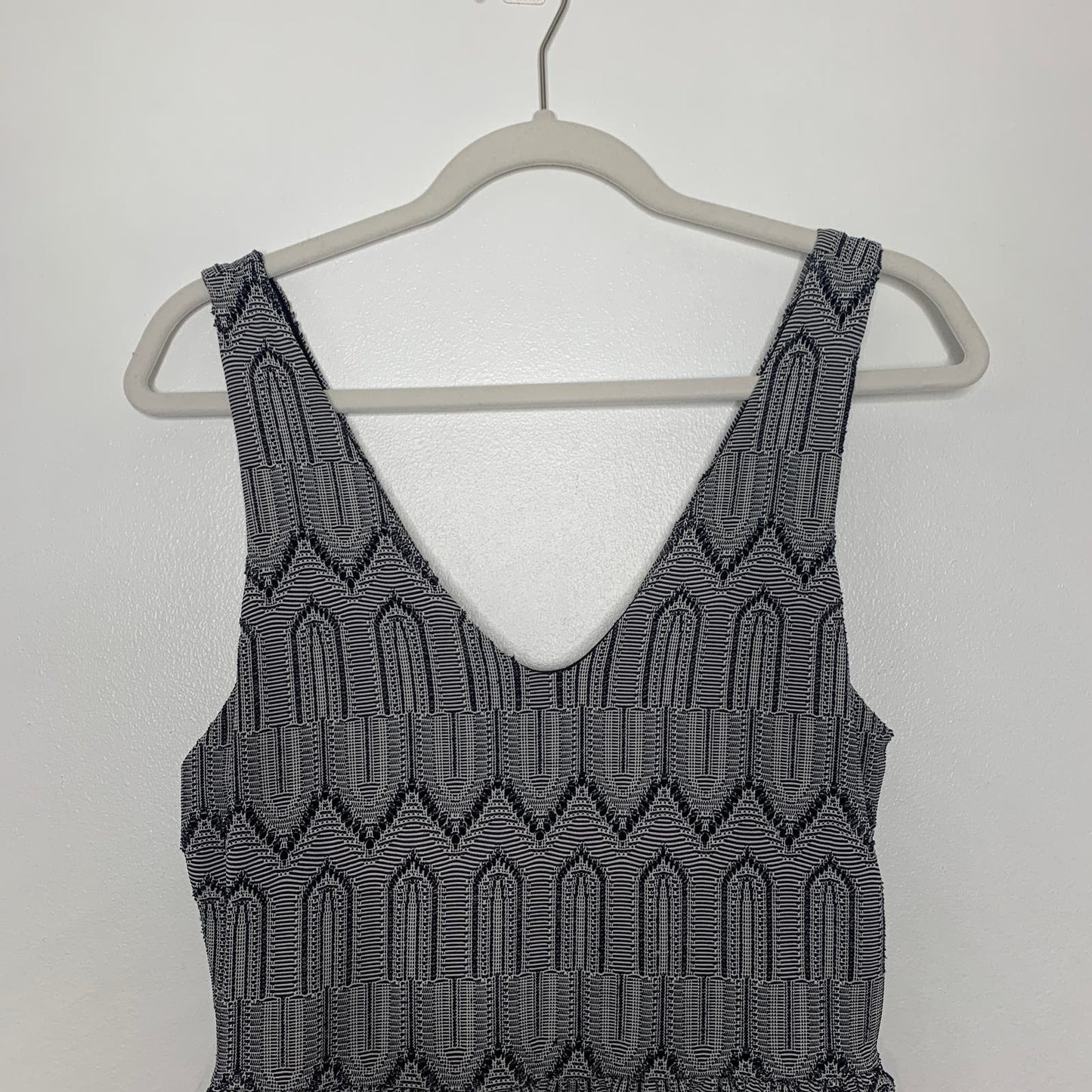 Lucky Brand geometric print embroidered cocktail dress SZ S